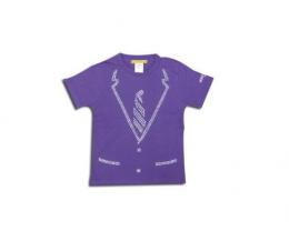Noa子供服 TEE-SHIRTS-NECK-ムラサキ