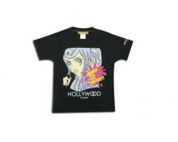Noa子供服 TEE-SHIRTS-アニメ-BLK-1